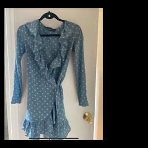 Realisation Par Alexandra Polka Dot Wrap Dress